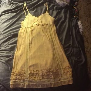 Knitted yellow dress. VERY cute on